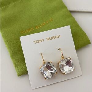Tory Burch Crystal Drop earrings NWOT & Dust bag
